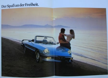 Alfa Romeo Spider Modelprogram 1983 Carbrochure (6877)